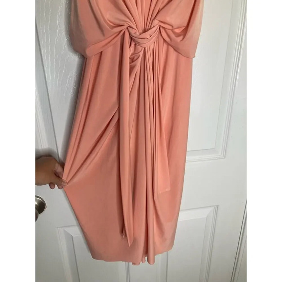 MISA Los Angeles Domino Draped Mini Dress in Peachy Pink Sz S - Picture 8 of 16